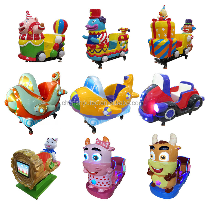 Indoor Playground Game Amusement Park Race Design Paseo para ninos Os Animais Rides Coin Happy Train Kiddie Rides