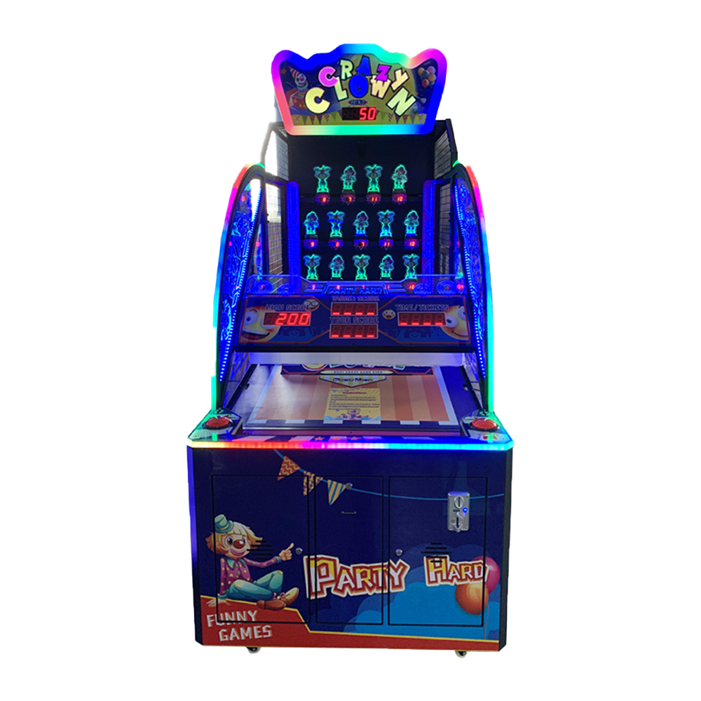 Hot Sale One Player Entertainment Coin-Operated Crazy Clown Amusement Redemption Arcade Games Machine for sale