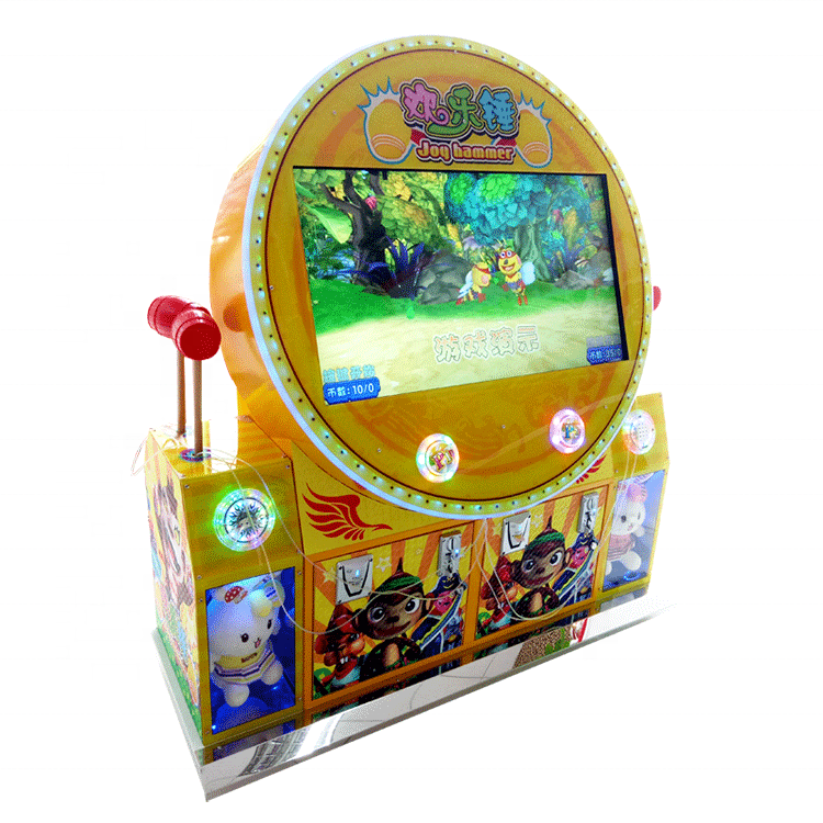 Two player Coin operated video hit games arcade  joy hammer game machine  with ticket redemption or gift