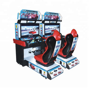 Adult game center coin pusher 32 inch car simulator pc game driving machine