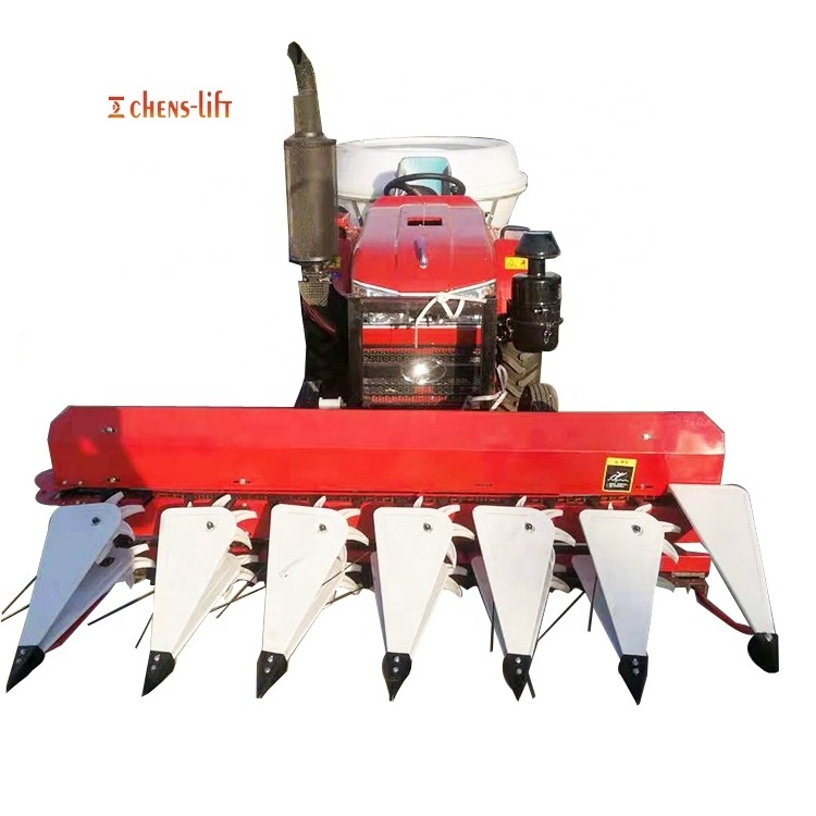 Mini tractor mounted farm elephant grass pepper sweet corn cob lavender soya bean sesame harvester machine for sale