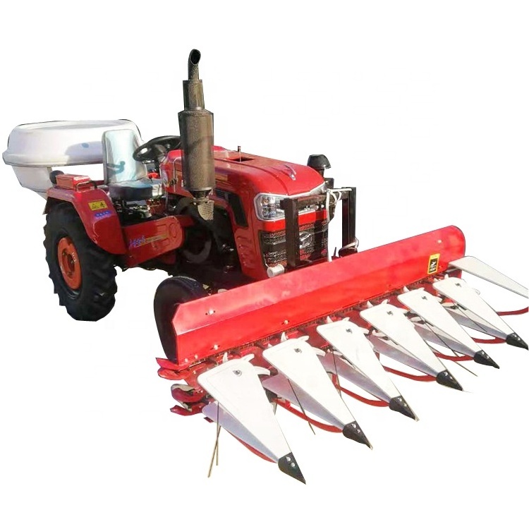 Mini tractor mounted farm elephant grass pepper sweet corn cob lavender soya bean sesame harvester machine for sale