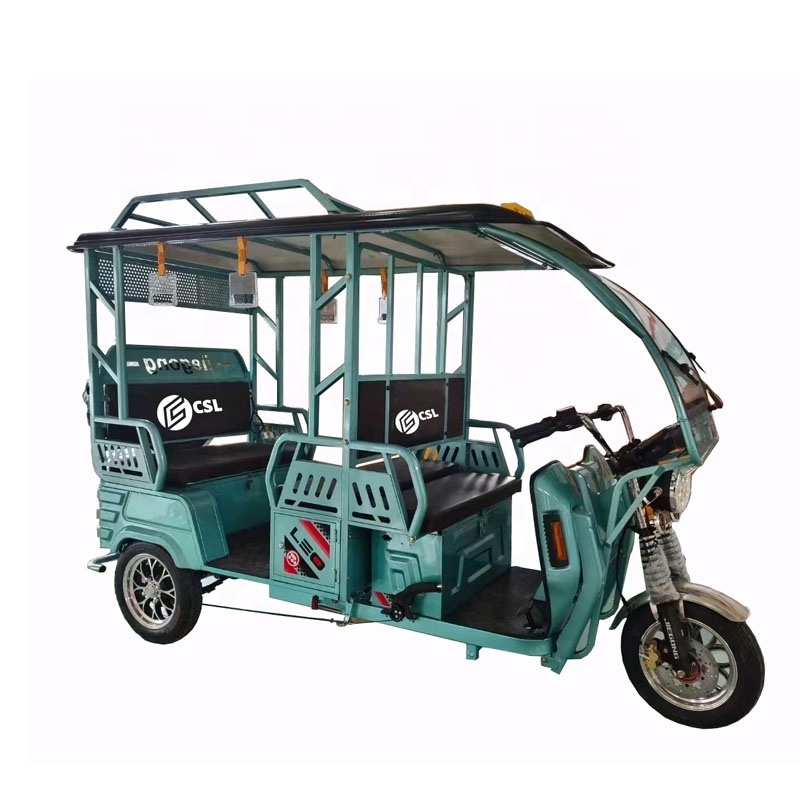 hot sale made in china adult 6 passengers 1000w motor 3 wheel electric mini taxi tuk tuk indian tricycle