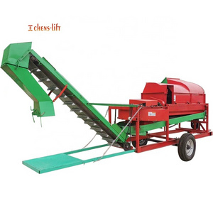 Green peanut picker groundnut mechanical tractor harvesting loom little roller machine peanut picker for sale