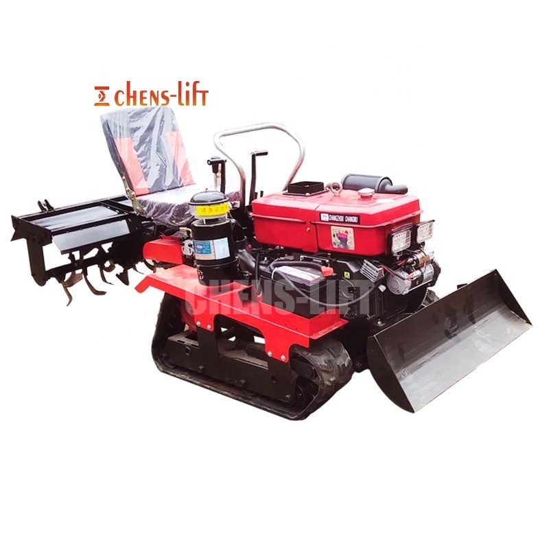 35hp ride on electric battery  farm tiller tractor mini crawler tractor rotary tiller 25hp