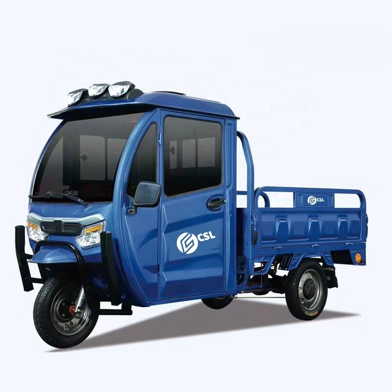 heavy duty agricultural vehicle closed electric tricycles 3 wheel electric cargo tuk tuk