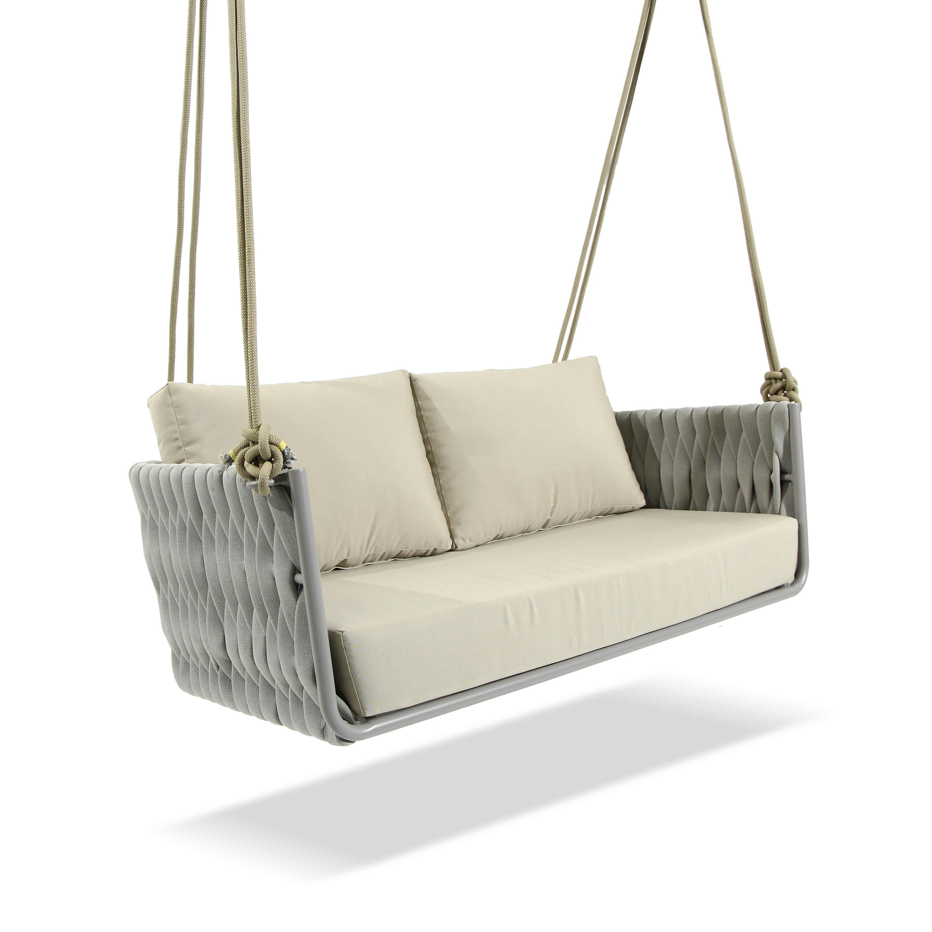 High Quality Outdoor Double Seat Garden Swing Furniture Rope Swings Hanging Chair Love Seat