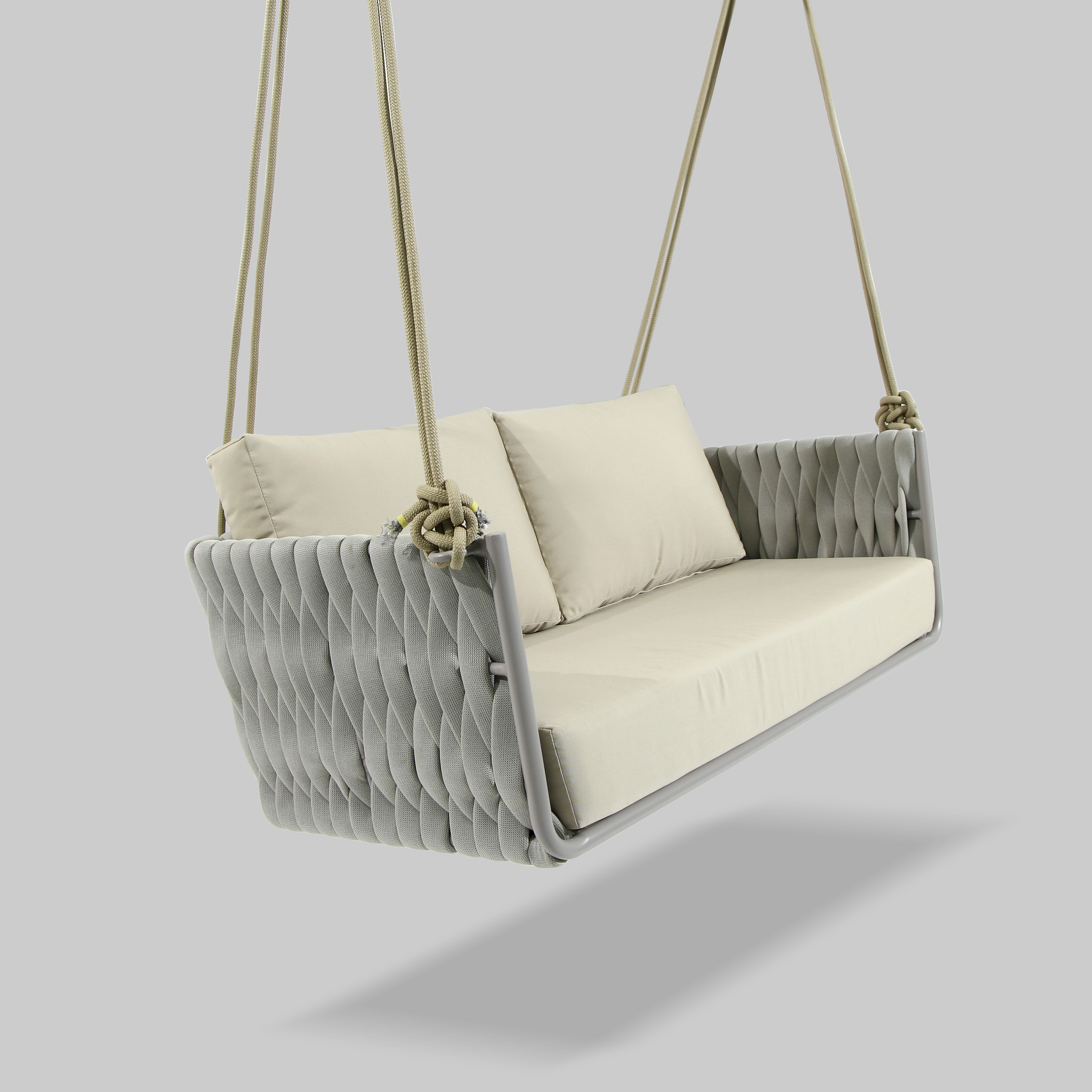 High Quality Outdoor Double Seat Garden Swing Furniture Rope Swings Hanging Chair Love Seat