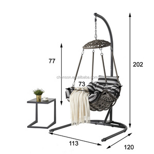 Synthetic Rattan Weaving Garden Swing hanging Chair Plastic Rattan Swing for Promotion Price