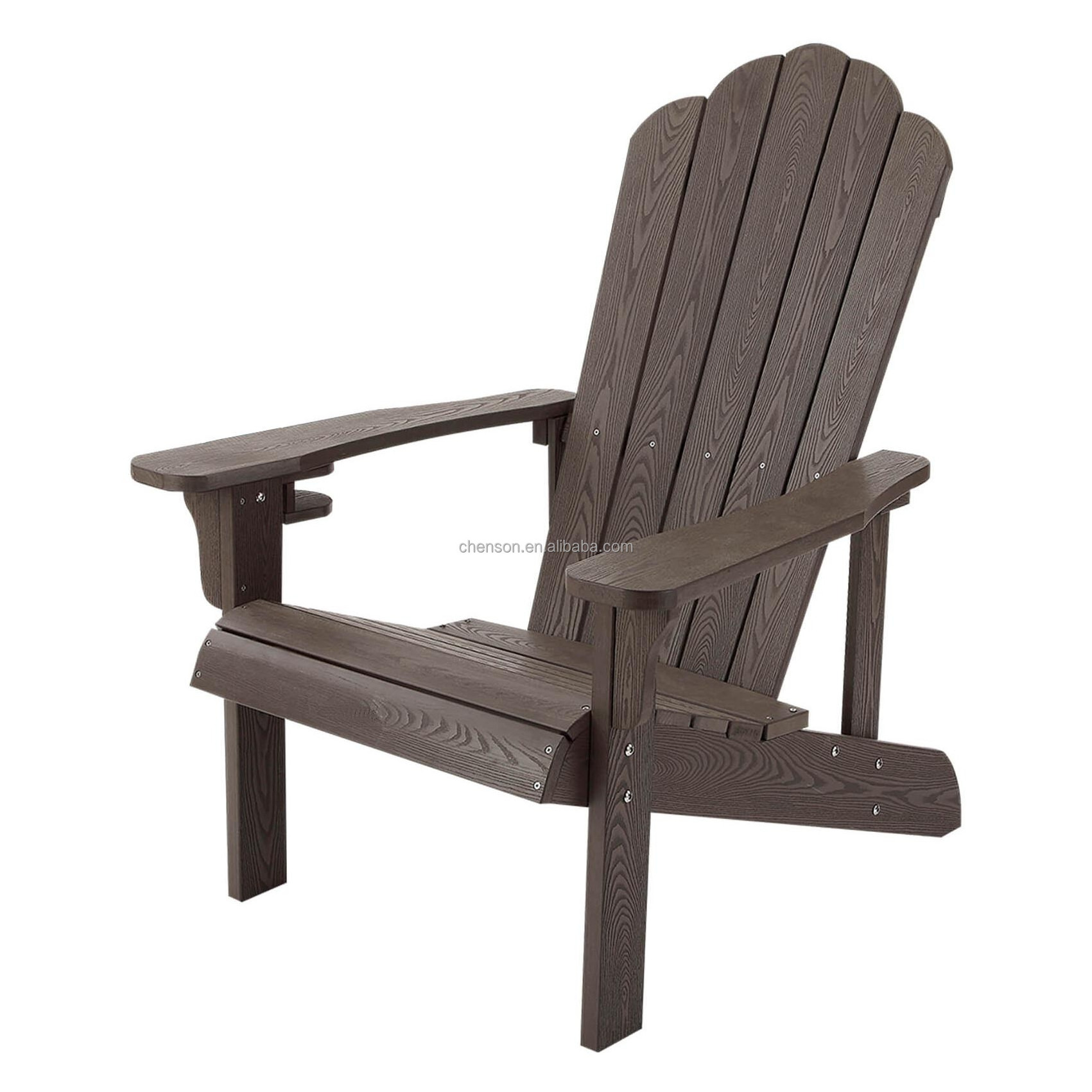 Mail Packing PS Plastic Wood Adirondack Chair in KD Structure Low Price Leisure Beach Chair