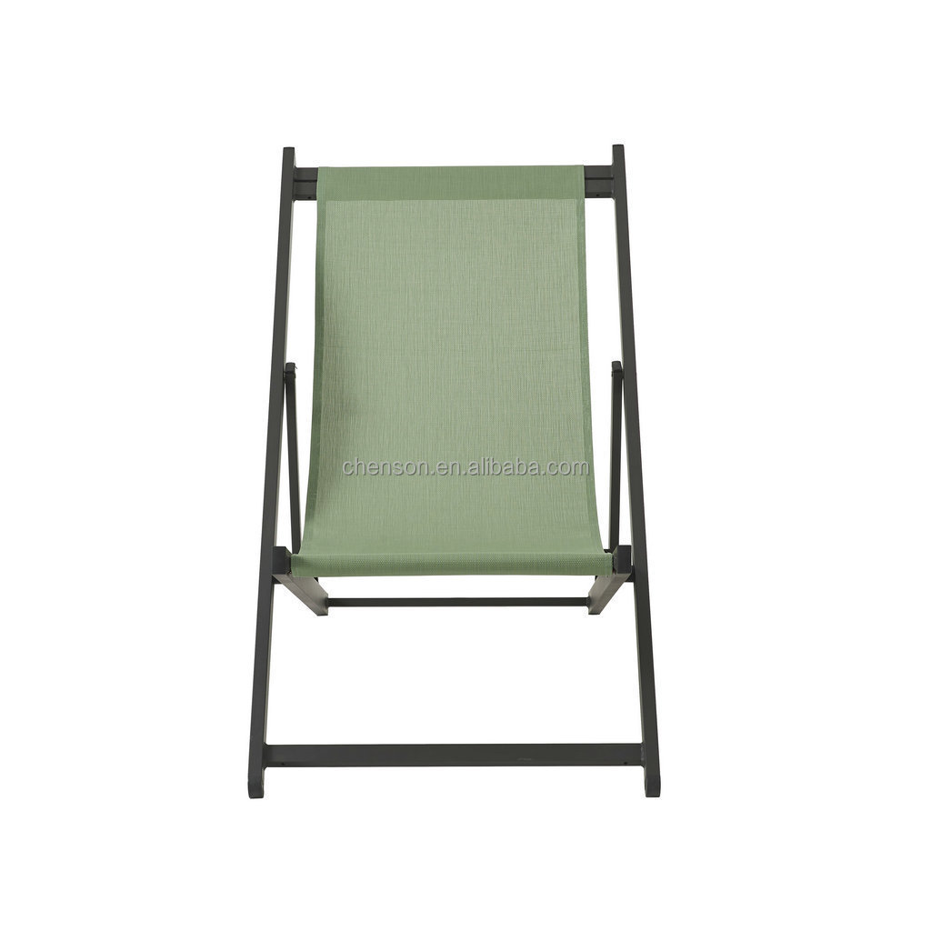 Durable Folding Sling Chair Reclining Deck Chair Beach Chair