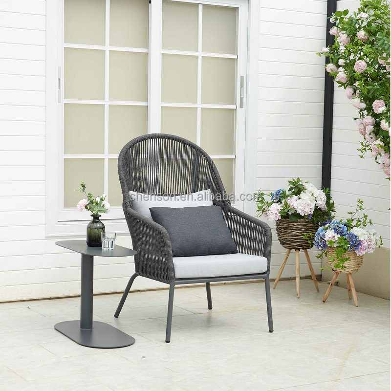 Garden Balcony Furniture Terrace Sofa Oversized Rope Woven  Lounge Chair