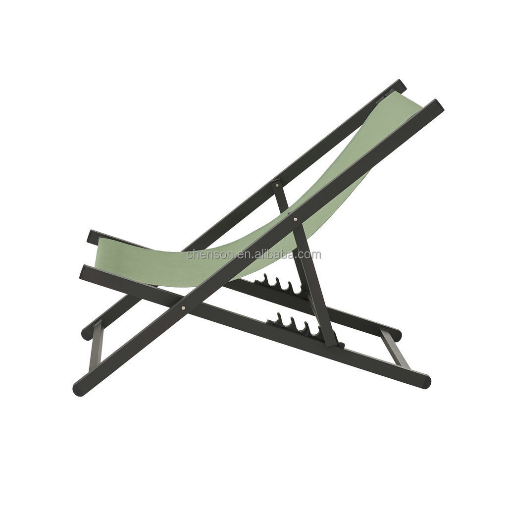 Durable Folding Sling Chair Reclining Deck Chair Beach Chair