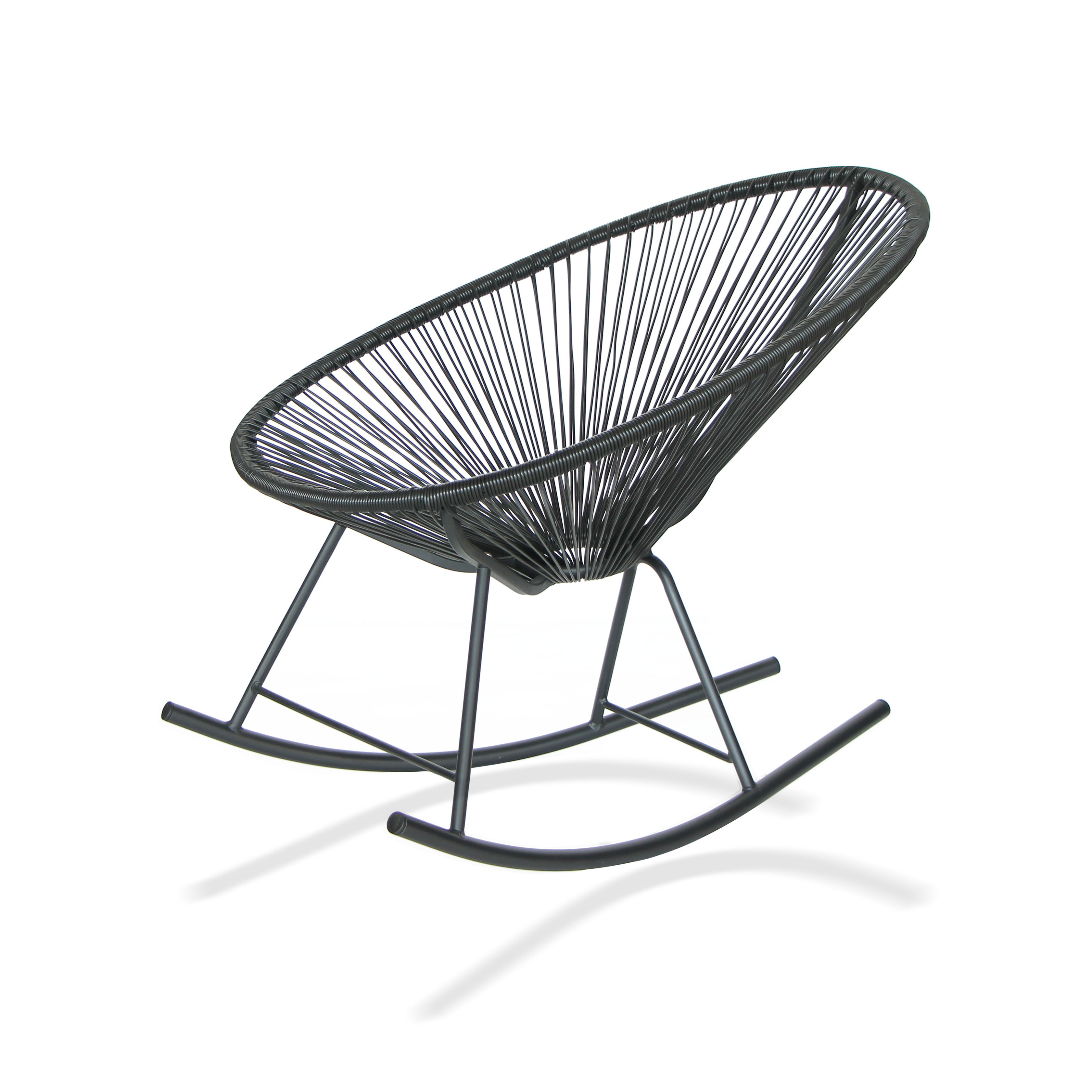 Patio Furniture Contract Acapulco Plastic Wicker Rocking Chair