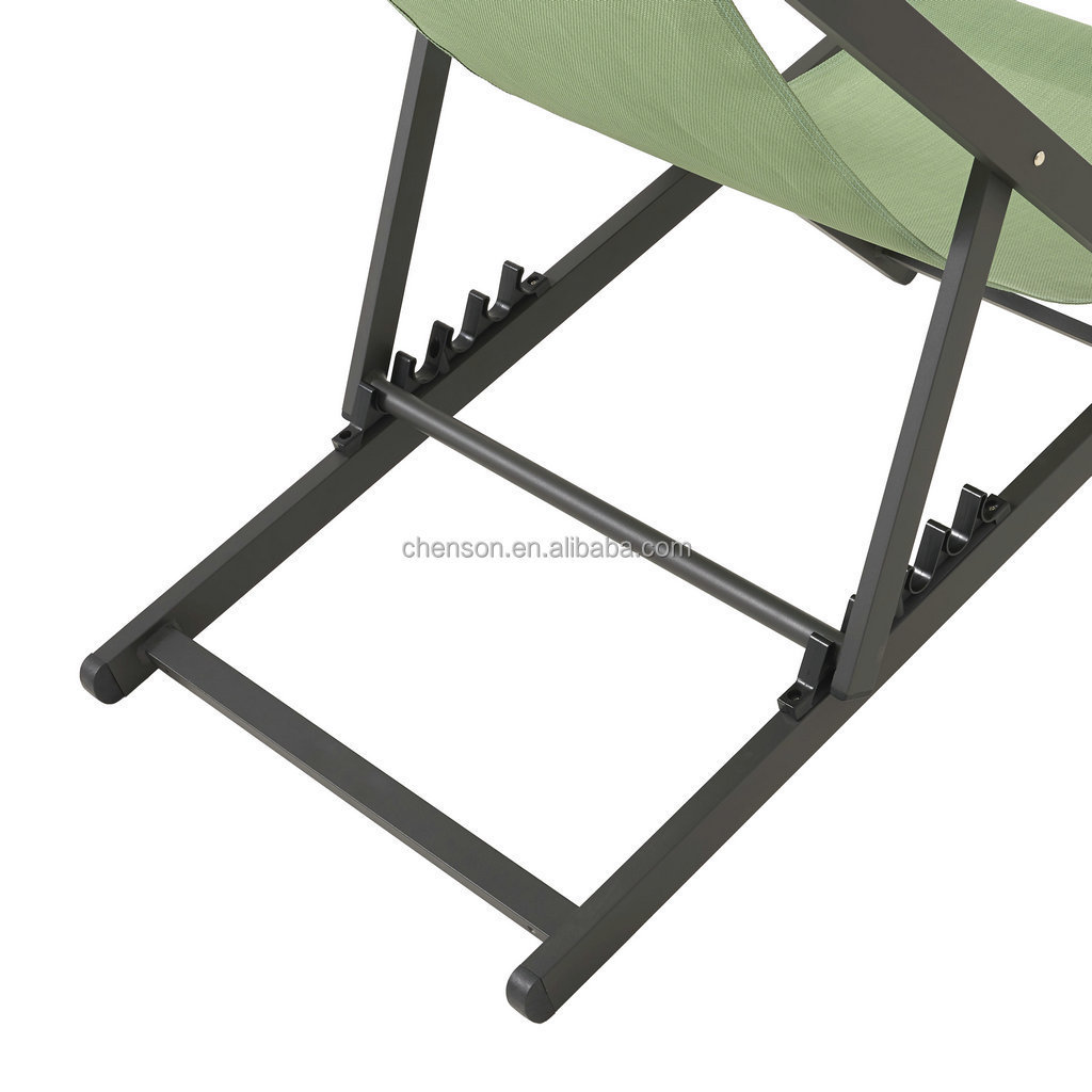 Durable Folding Sling Chair Reclining Deck Chair Beach Chair