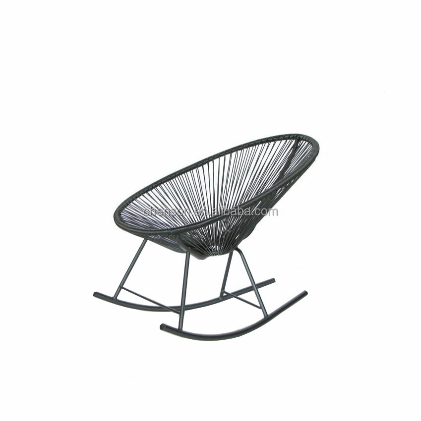 Patio Furniture Contract Acapulco Plastic Wicker Rocking Chair