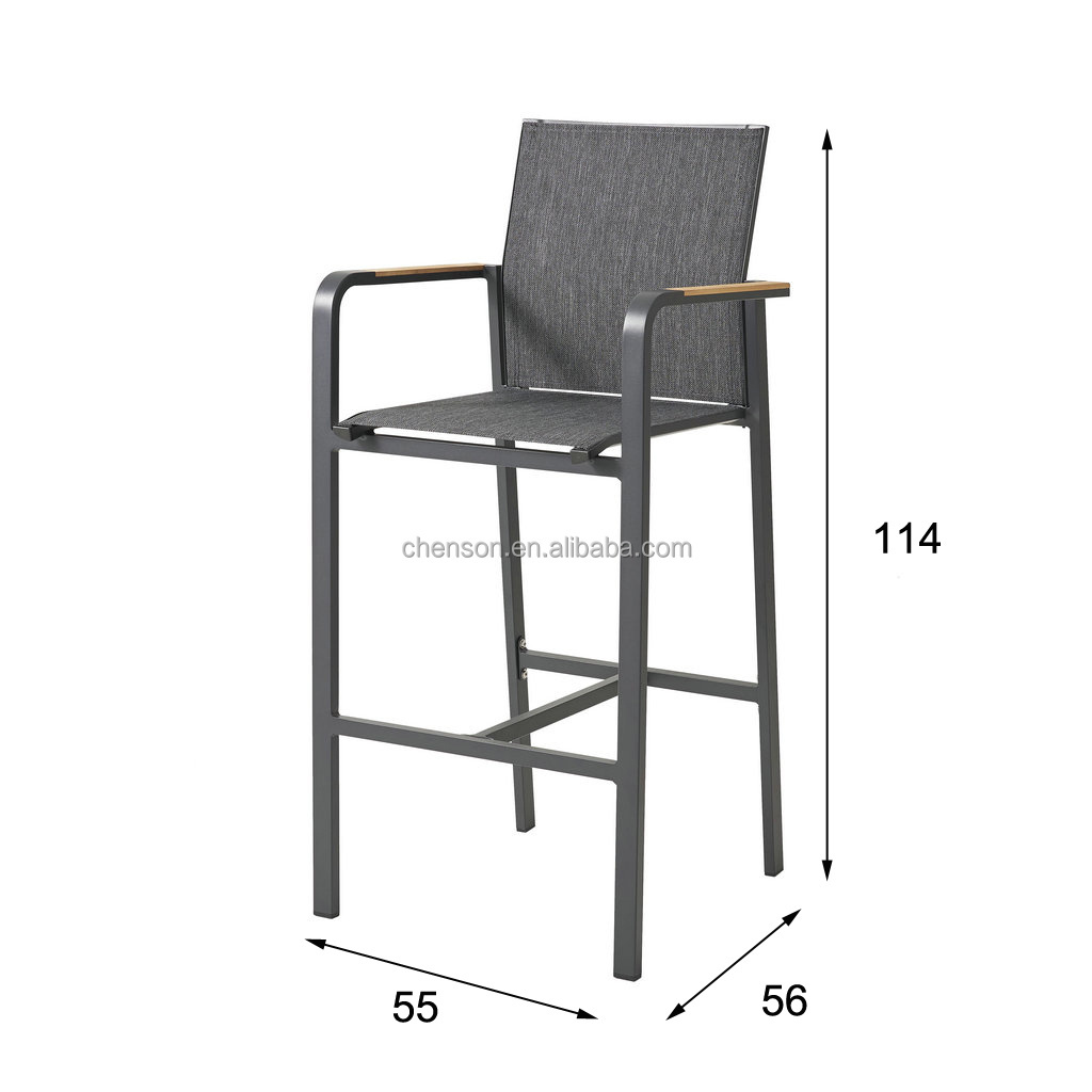 High Quality UV Resistant Outdoor Bar Chair Outdoor High Chair in Light Weight