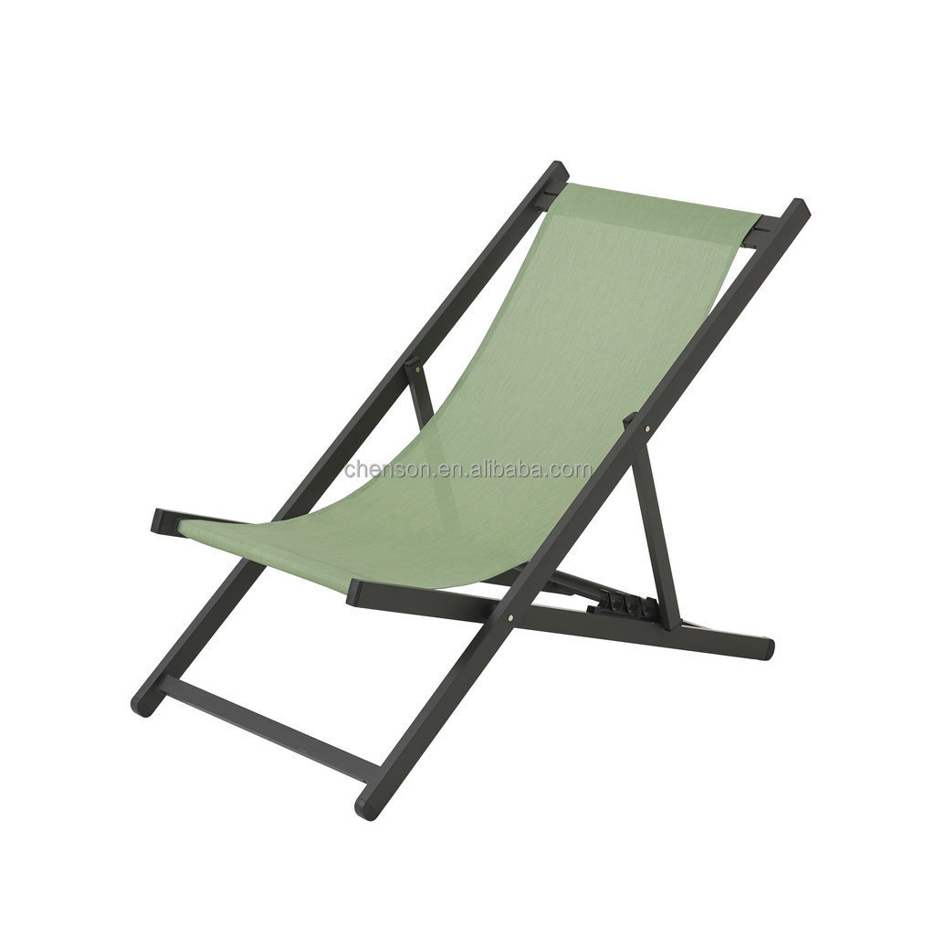 Durable Folding Sling Chair Reclining Deck Chair Beach Chair