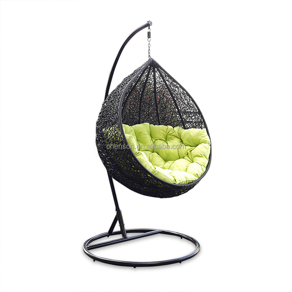 PE Round Rattan Weaving Basket Sofa Hanging Chair Swing Garden Leisure Hanging Chair