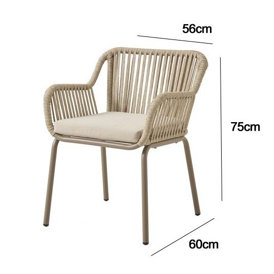 Wholesale Table and Chair Set Garden Furniture  Rope Outdoor Garden Chair for sale