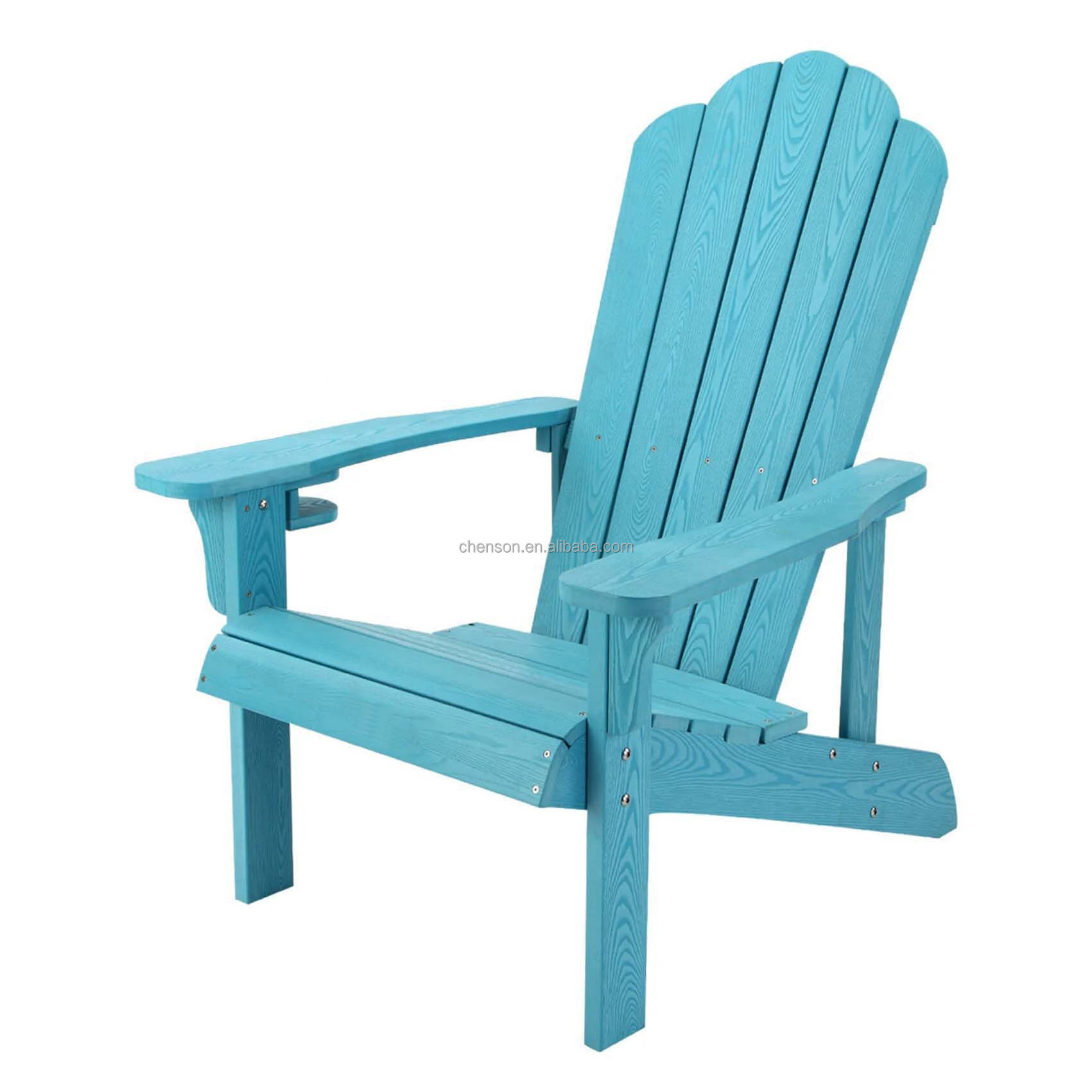 Mail Packing PS Plastic Wood Adirondack Chair in KD Structure Low Price Leisure Beach Chair