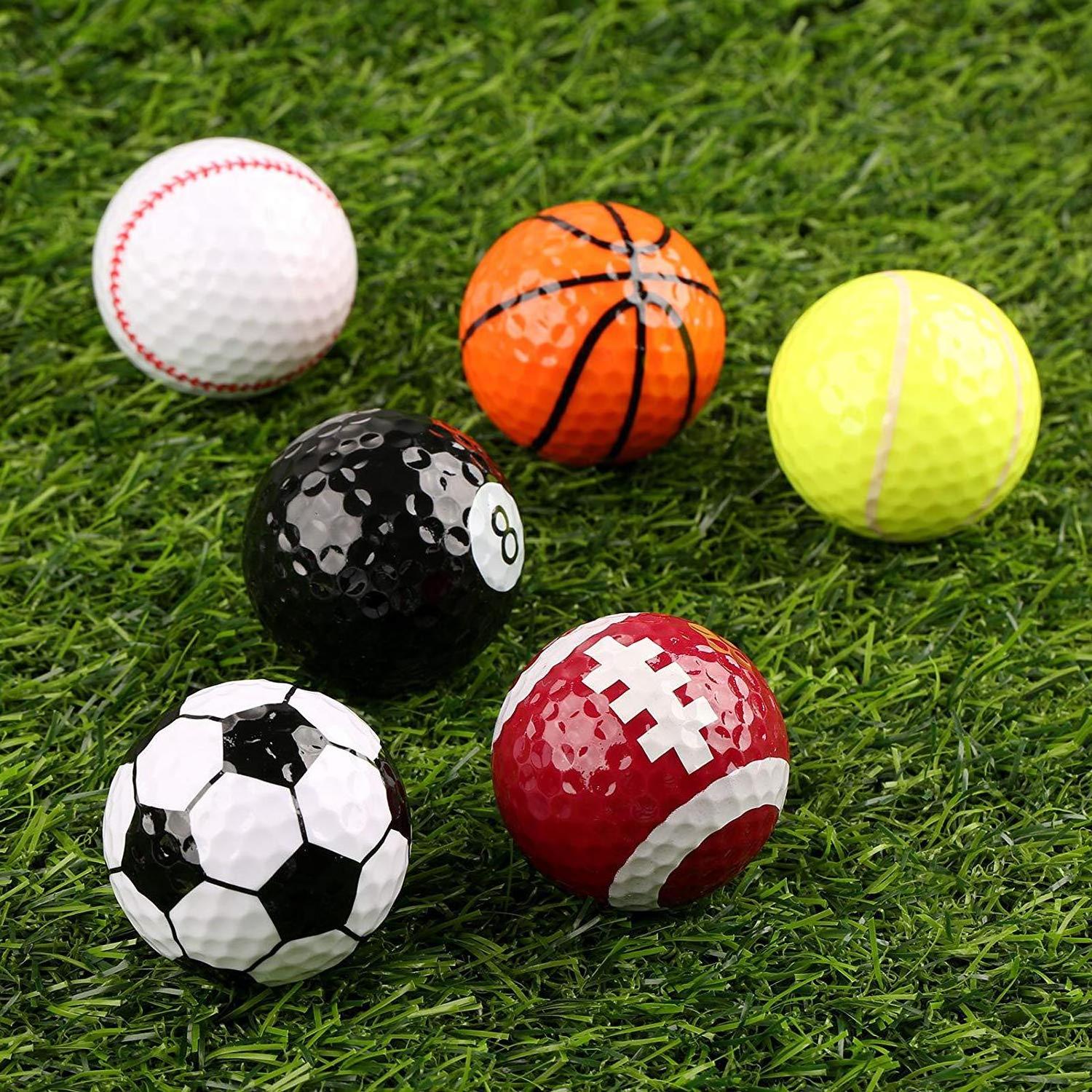 Novelty funny Soccer Football Golf Ball Two Layers Golf Ball