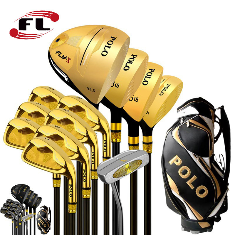 New golf club sets men full set of beginner golf equipment gold clubs carbon shaft half set of clubs