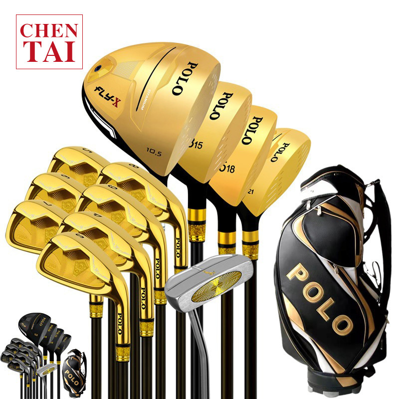 New golf club sets men's full set of beginner golf equipment gold clubs carbon shaft half set of clubs