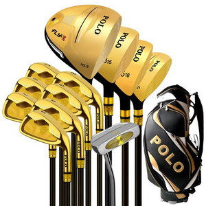 New golf club sets men's full set of beginner golf equipment gold clubs carbon shaft half set of clubs