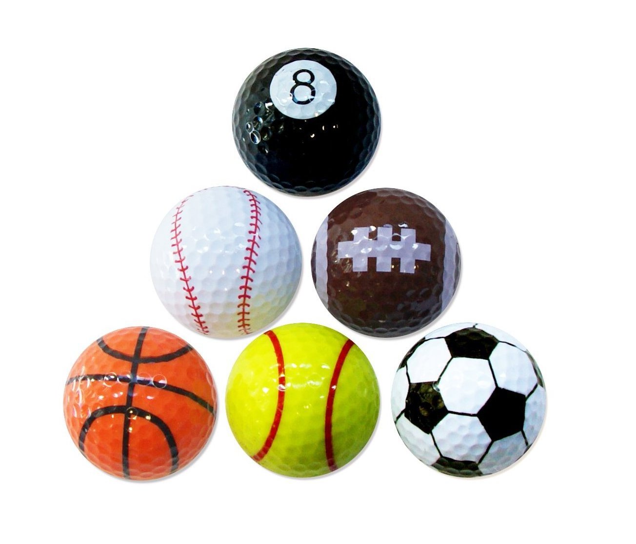 Novelty funny Soccer Football Golf Ball Two Layers Golf Ball