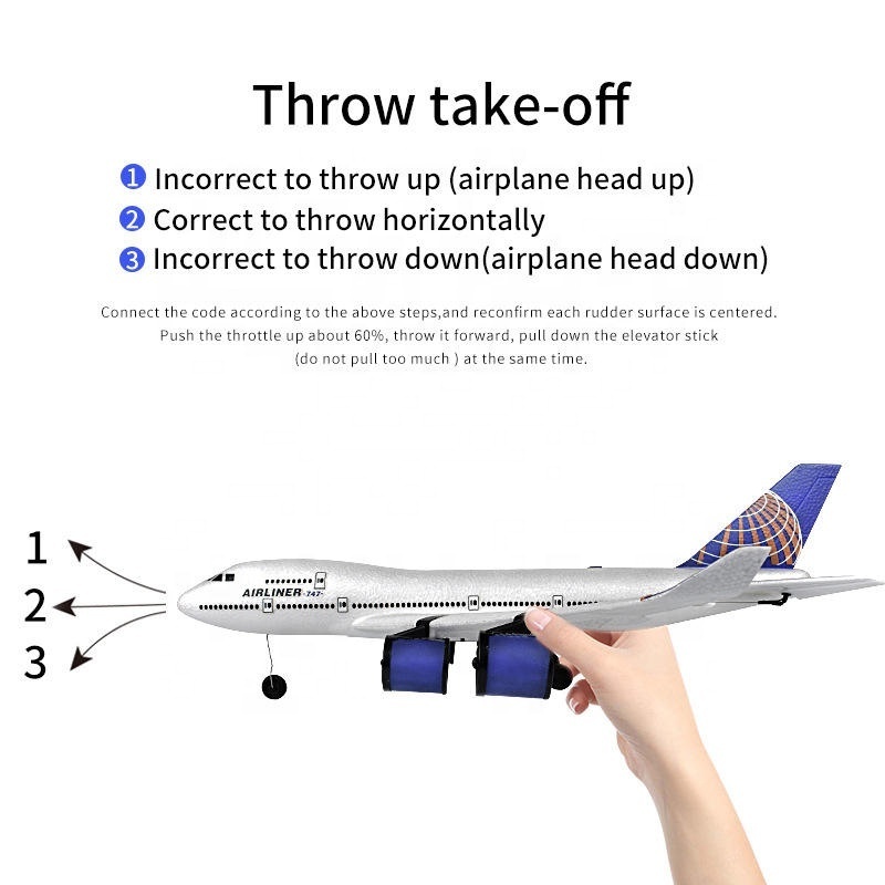 Three-channel A380 airliner Airbus RC aircraft Boeing 747 fighter fixed-wing foam plane glider