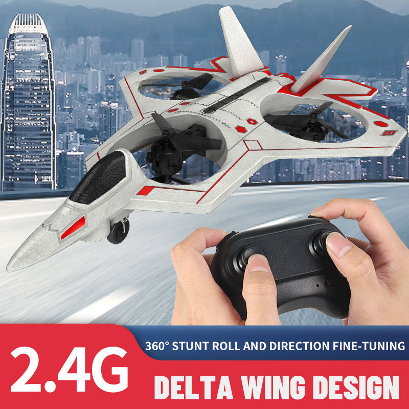 ZY221 360 Rotating One-key Landing Foam Glider Remote Control Airplane Quadcopter Stunt Fighter Aircraft Model Rc Plane