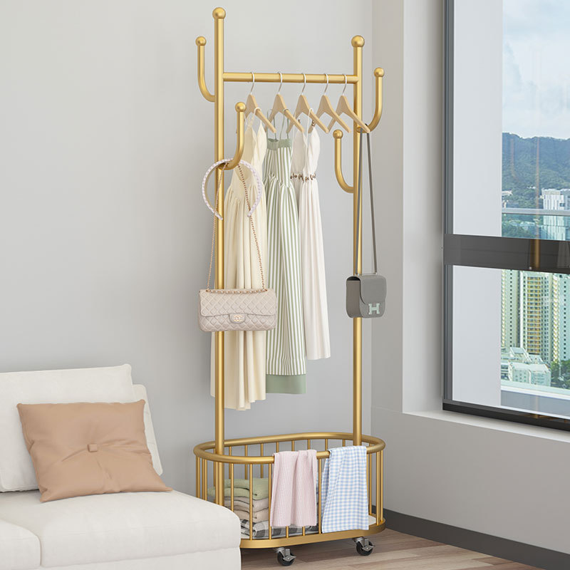 Removable Coat Rack Multifunctional Floor Bedroom Hangers Vertical Household Storage Shelves