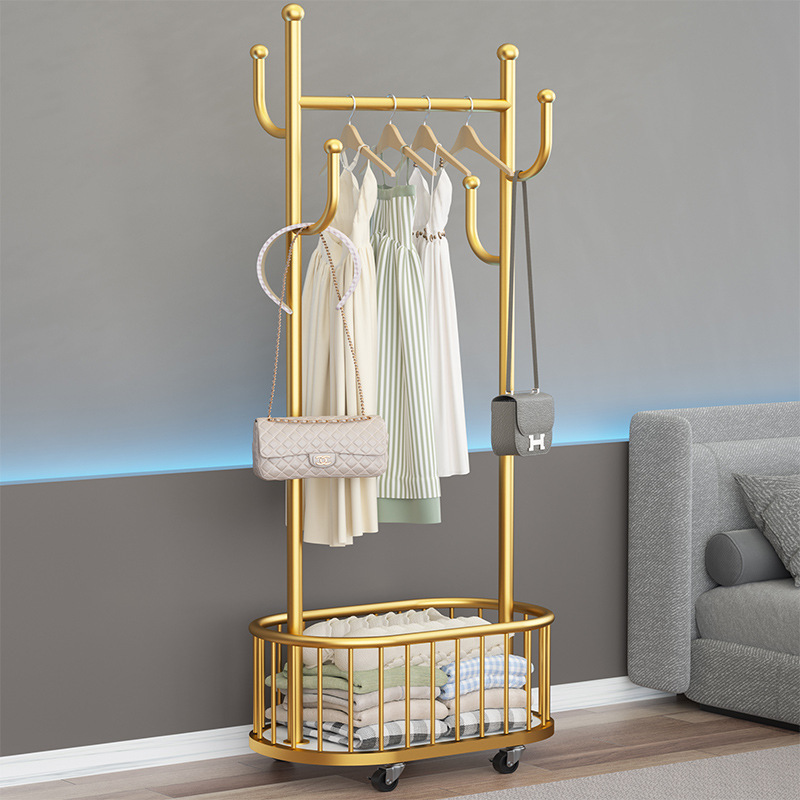 Removable Coat Rack Multifunctional Floor Bedroom Hangers Vertical Household Storage Shelves