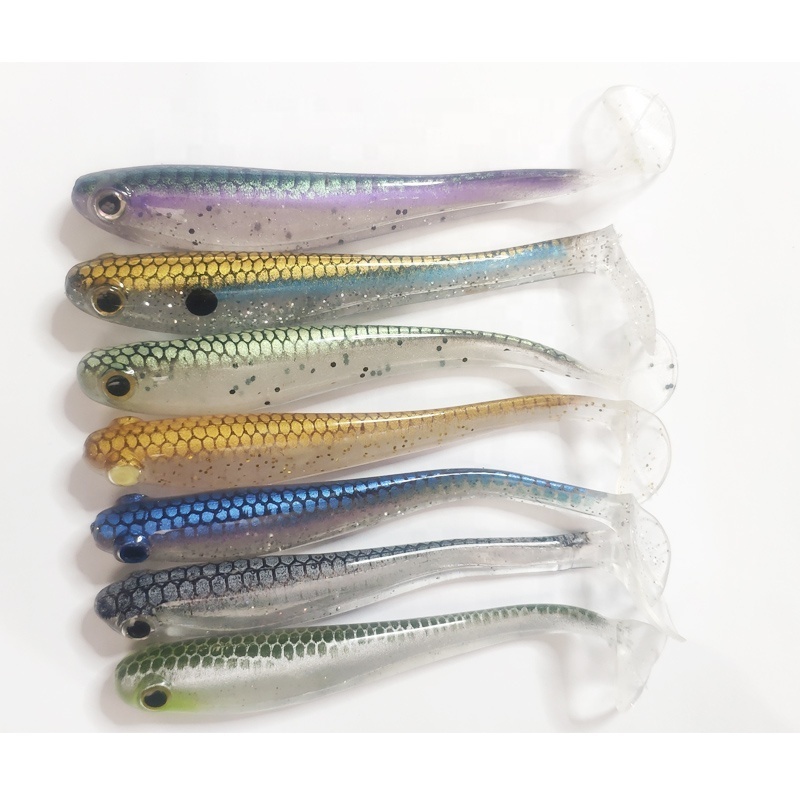 Soft Worm Bait T Tail Soft Bait Lures 4 inch 10g Soft Swimbait Soft Hollow Belly Lures