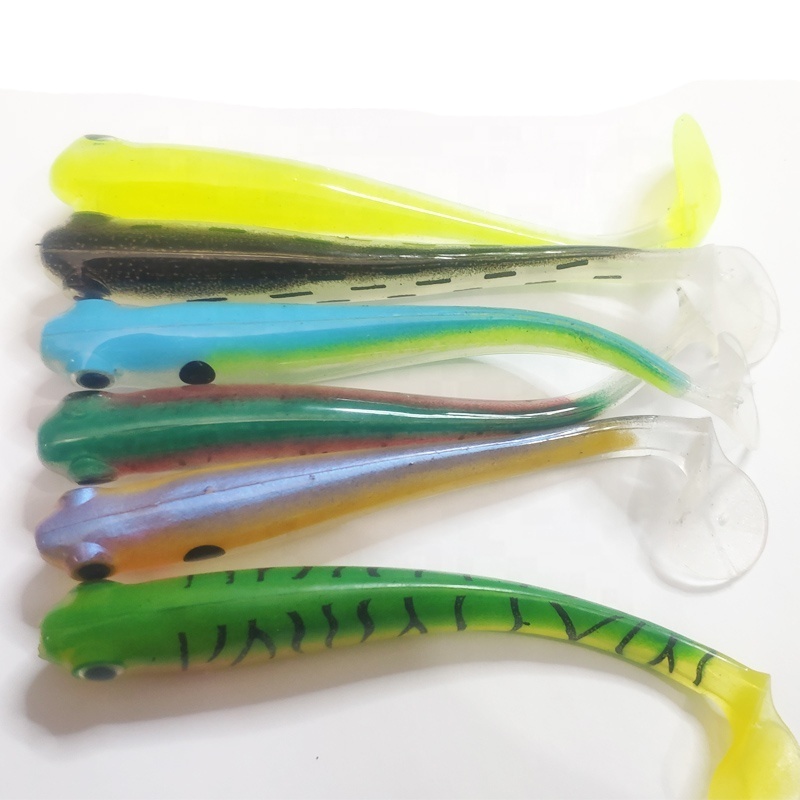 Soft Worm Bait T Tail Soft Bait Lures 4 inch 10g Soft Swimbait Soft Hollow Belly Lures