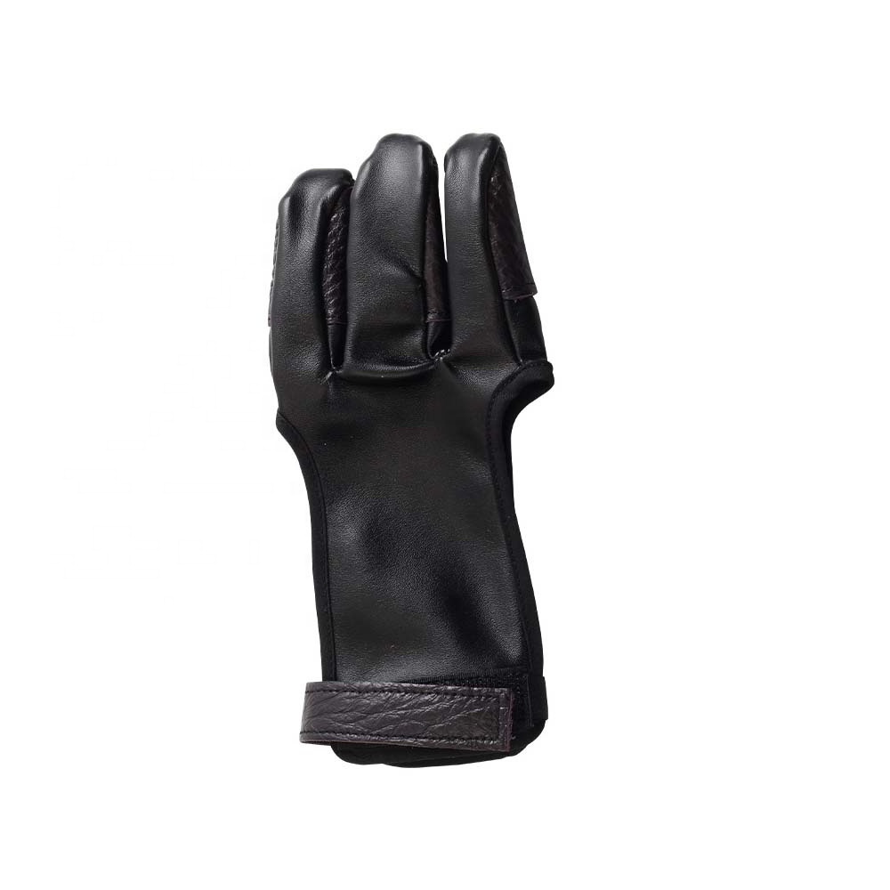 Outdoor Archery Gloves Shooting Hunting Leather Three Finger Guard Archery Protective Gear Accessories Three Finger Gloves