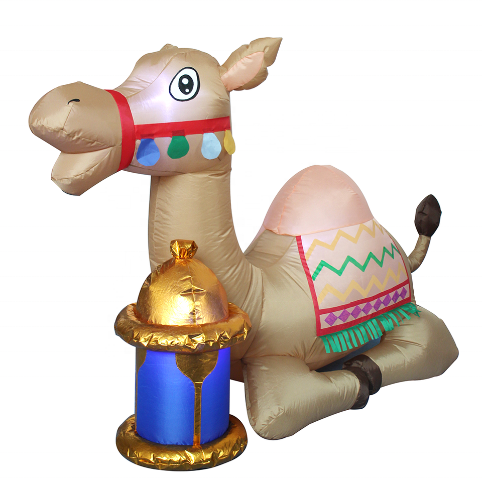 Eid Mubarak Courtyard Inflatable Muslim Festival Ramadan Decoration Camel Lantern Balloon