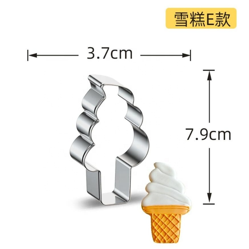 DIY Fondant Pastry Decorating Baking Tools Stainless Steel Ice Cream Biscuit Mould Cookie Cutter Mold