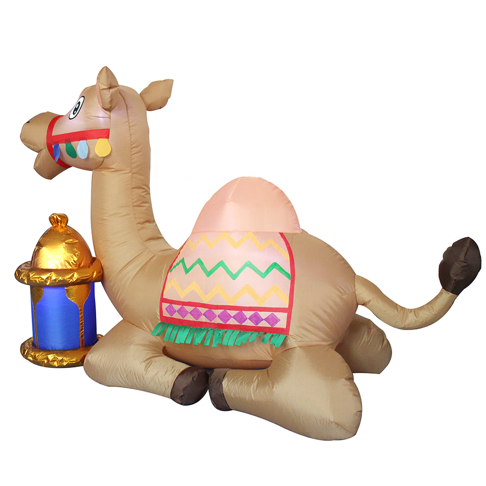 Eid Mubarak Courtyard Inflatable Muslim Festival Ramadan Decoration Camel Lantern Balloon