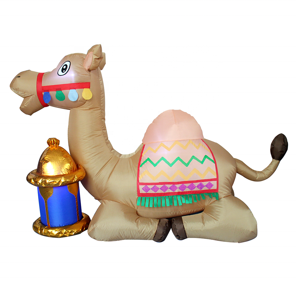 Eid Mubarak Courtyard Inflatable Muslim Festival Ramadan Decoration Camel Lantern Balloon