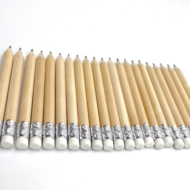 CX Custom Logo ECO Cheap High Quality 10cm Short Wood HB Pencil with Eraser