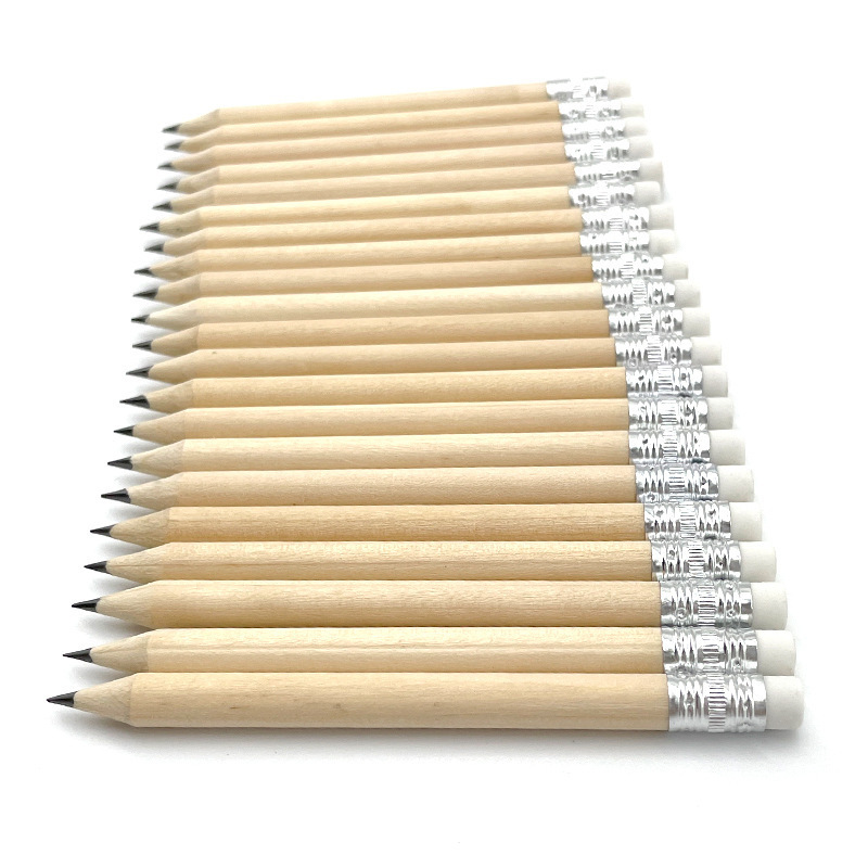 CX Custom Logo ECO Cheap High Quality 10cm Short Wood HB Pencil with Eraser