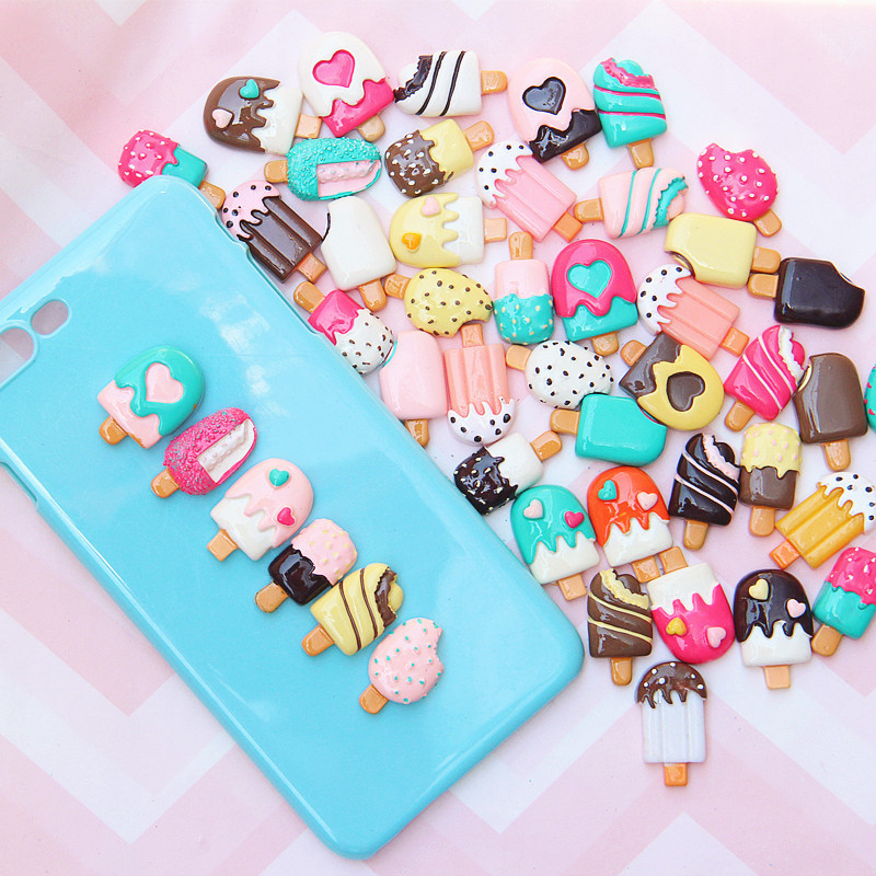 Wholesale Price Ice Cream Slime Charms Diy Cellphone Accessories Phone Case Diy Resin Slime Accessories Toys Slime Charms