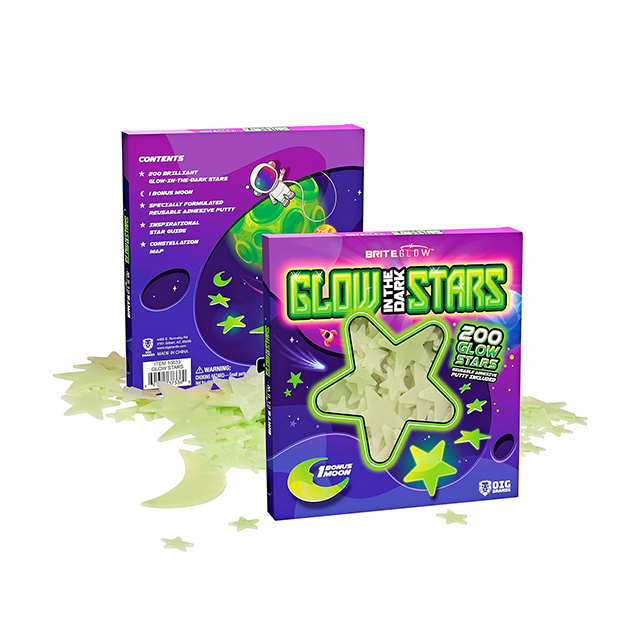 200pcs Glow-in-The-Dark Star Stickers Including Planets and Constellation Map with Sticky Putty  Made of Durable Plastic