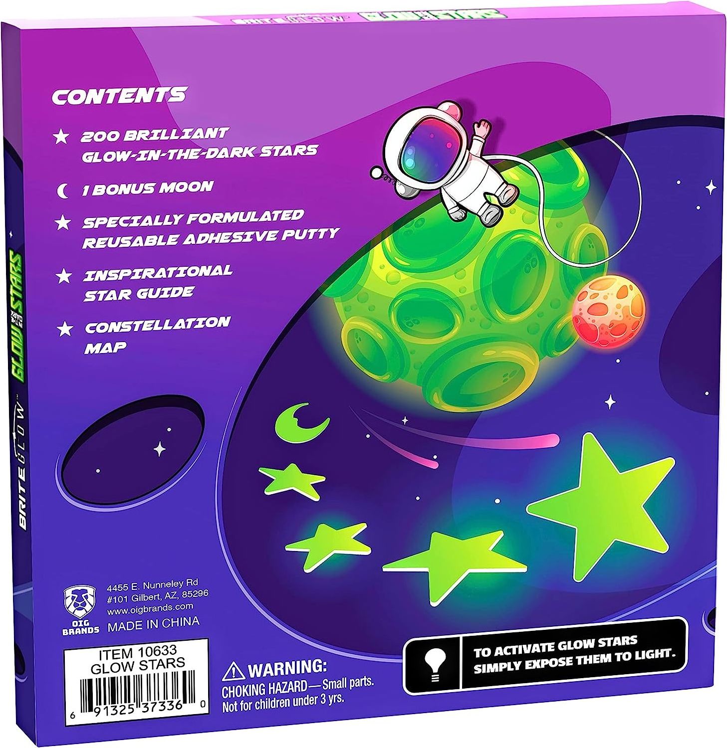 200pcs Glow-in-The-Dark Star Stickers Including Planets and Constellation Map with Sticky Putty  Made of Durable Plastic