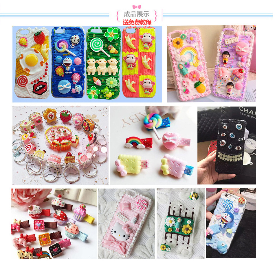 Wholesale Price Ice Cream Slime Charms Diy Cellphone Accessories Phone Case Diy Resin Slime Accessories Toys Slime Charms