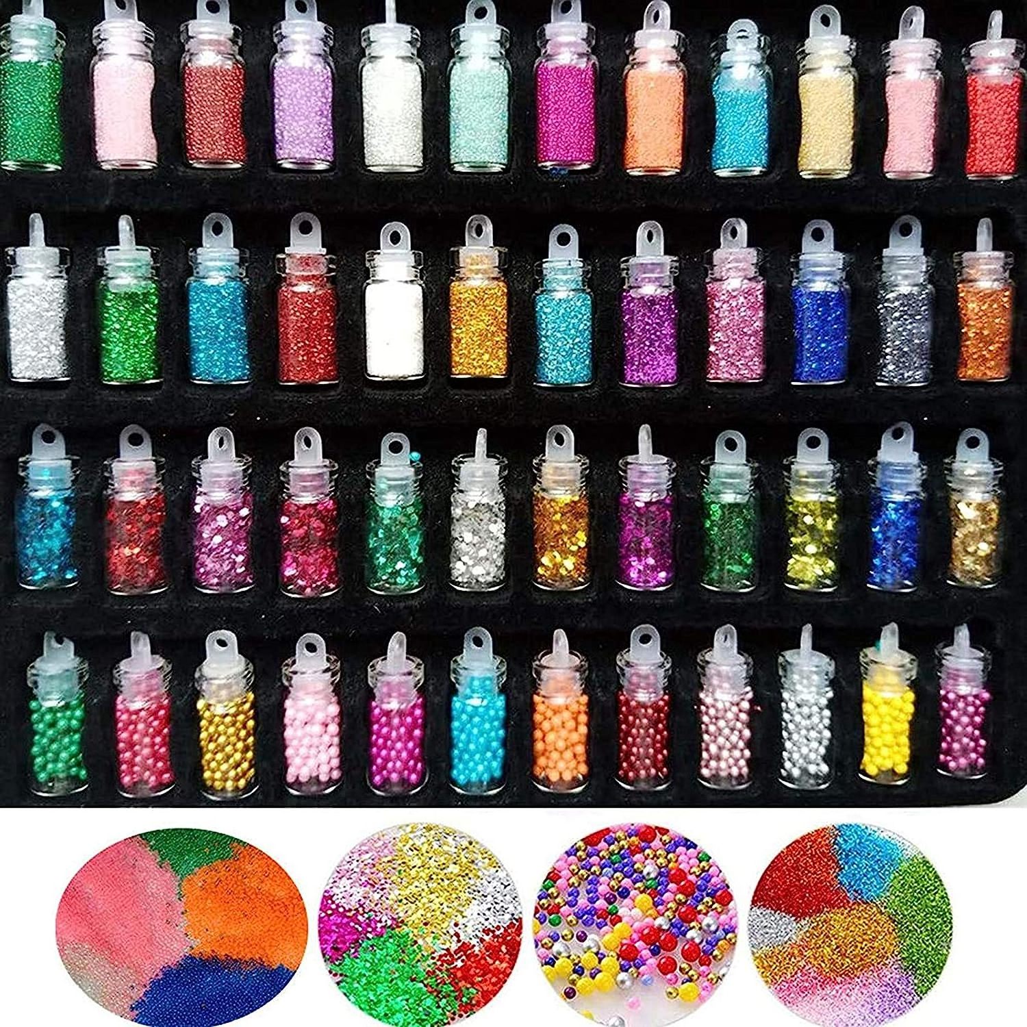 130pack Slime Making Kits Supplies Playdough Gold Leaf Foam Balls Fruit Slices Sprinkles Glitter Sequins Accessories