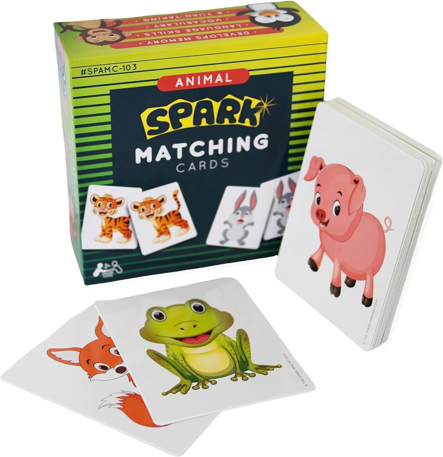 Customized spark innovations animal memory picture game cards for kids children preschool games supplies