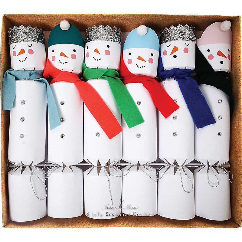 Custom Printed Paper Christmas Cracker Santa Claus Deer Nutcracker Gift Crackers Party Favor Toys Christmas Decoration